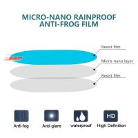 Автомобільна захисна водовідштовхувальна плівка антидощ наклейка Anti-Fog Film 145x100 мм антитуман на бічні дзеркала для авто 2 шт, Безбарвна