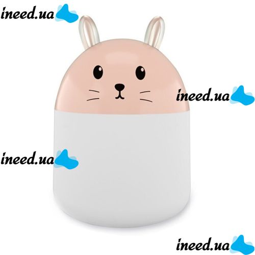 Настільний ультразвуковий зволожувач повітря нічник кролик Humidifier Rabbit ВА-12, портативний USB Арома-дифузор з підсвічуванням, нічник-зволожувач