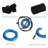 Регульований поясний ремінь для тренувань плавання Swimming Training Belt в басейні, Тренувальні гумки для навчання плаванню дорослих і дітей