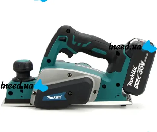 Акумуляторний рубанок по дереву Makita DKP180 36V 5AH 2 акумулятори Бездротовий електрорубанок Макіта PCP36V 11000 об/хв 36В 5Ач в кейсі Синій