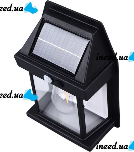 Уличный настенный светильник COBA Solar Wall Lamp HW-666-1W на солнечной батарее, Аккумуляторная фасадная лампа с датчиком движения KT-666