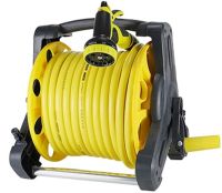 Садовий поливальний шланг з котушкою і розпилювачем ARK Water Hose Reel AND923 10 м для поливу, Котушка барабан для водяного шланга 3/8 " з ручкою