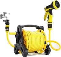 Садовий поливальний шланг з котушкою і розпилювачем ARK Water Hose Reel AND923 10 м для поливу, Котушка барабан для водяного шланга 3/8 " з ручкою