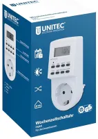 Розетка Unitec з таймером електронна тижнева з Lcd дисплеєм увімкнення і вимкнення струму за розкладом