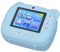 Детский фотоаппарат с мгновенной печатью DIY Instant Digital Camera M3 3 в 1 цифровая камера полароид для фото и видео на аккумуляторе Голубой