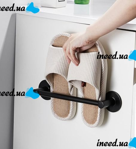Настінна одинарна Вішалка тримач Towel Rack AND-78-10 для зберігання і сушіння рушників і тапочок 38 см Полотенцедержатель органайзер на стіну