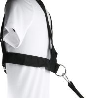 Sports Belts for Body Strength Training Fitness Sled Harness Vest Acceleration Harness with Rings Fitness Belt for Sports Black