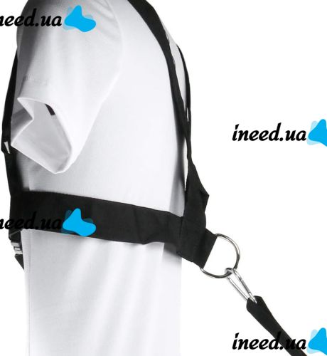 Sports Belts for Body Strength Training Fitness Sled Harness Vest Acceleration Harness with Rings Fitness Belt for Sports Black