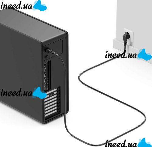 Мережевий шнур живлення для PC комп'ютера і ноутбука 220 - 250V 10A 1.5 м, Кабель для блоку живлення, монітора