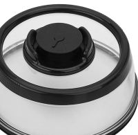 Багаторазова Вакуумна кришка Press Dome Stay Fresh Longer NJ - 352 19см для пакування харчових продуктів кухонний контейнер вакууматор для їжі Чорний