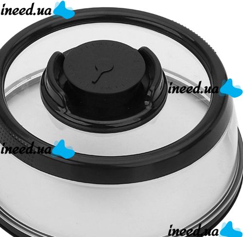 Багаторазова Вакуумна кришка Press Dome Stay Fresh Longer NJ - 352 19см для пакування харчових продуктів кухонний контейнер вакууматор для їжі Чорний