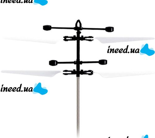 Літаючий робот Robot Flying Aircraft VIATOYS PC520 летить за рукою, Індукційна літаюча USB іграшка з сенсорним управлінням від руки і підсвічуванням
