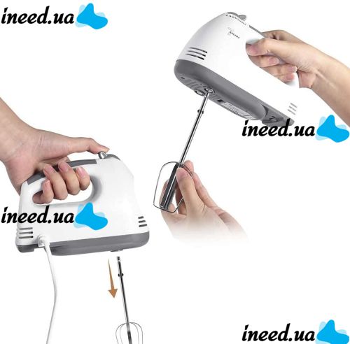 Manual mixer with Domotec MS-1366 bowl with nozzles and 2L bowl for whipping and dough, Electric Kitchen Mixer with stand MS 1366 White