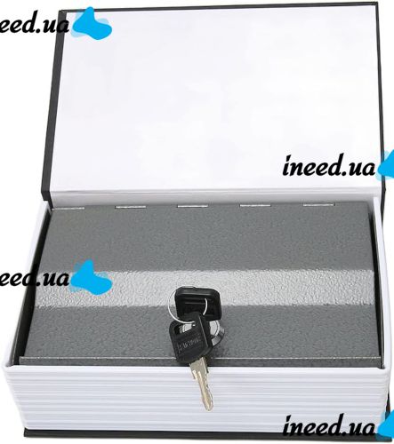 Металлический сейф в виде книги The new english dictionary с 2 ключами для хранения денег и ценных вещей, Книга сейф словарь на замке с ключом