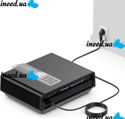 Мережевий шнур живлення для PC комп'ютера і ноутбука 220 - 250V 10A 1.5 м, Кабель для блоку живлення, монітора