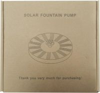 Garden Floating Fountain Solar Fountain Pump Aisitin RC-611 130mm Solar Powered with Nozzles, Solar Water Pump Up to 150L/h for Garden Black