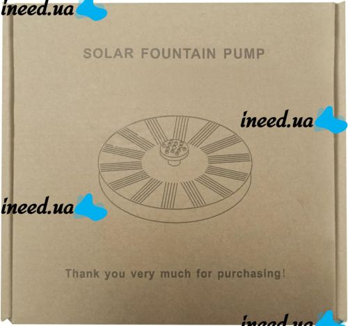 Garden Floating Fountain Solar Fountain Pump Aisitin RC-611 130mm Solar Powered with Nozzles, Solar Water Pump Up to 150L/h for Garden Black