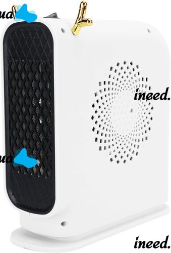 Outdoor Spiral Heater Fan Heater Voltronic JIEBO-N8 500W with Deer Horns, Portable Desktop Electric Heater Deer White
