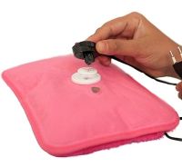 Електрична водяна грілка Hot Water Bag HD-03 для зігрівання рук 500W Плюшева м'яка муфта електрогрілка з підігрівом 34х24 см від мережі рожева