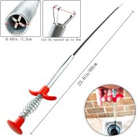 Retractable Pipe probe for cleaning blockages Toilet dredger 60 cm, Cleaning tool claw Flexible cable for cleaning sewer Pipes