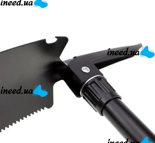 Tourist folding sapper shovel Tramp TR-55, pick, saw, opener with compass 5 in 1 made of steel, Black, tactical, car in a case