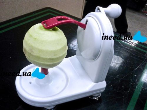 Kitchen accessory for peeling fruit peel - Mechanical Apple Peeler "Serpentine" Apple Peeler