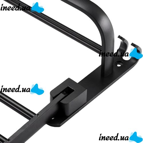 Universal Wall Shelf Holder Matte S1302 2 Tiers for Towels, Adjustable Hanger Organizer on the Wall for Drying Towels Black