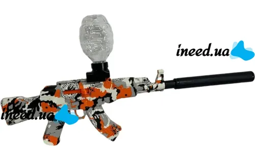 Іграшковий акумуляторний автомат Shooting Elite AK47 стріляє орбізами, Дитячий орбибольный гвинтівка G-510-1 з гелевими кульками від акумулятора