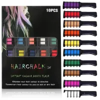 Набір крейди гребінців Hair chalk 10 шт з різнокольоровими барвниками для фарбування волосся, різнокольорові крейди для фарбування дітей і дорослих