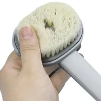 Massage brush Body brush CS96T with a long handle for a shower with a detergent container, Brush LY-588 36 cm with a dispenser for back and body massage