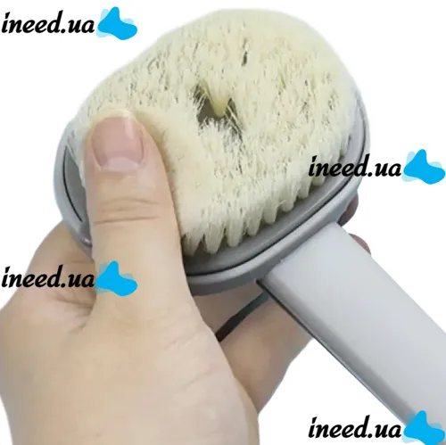 Massage brush Body brush CS96T with a long handle for a shower with a detergent container, Brush LY-588 36 cm with a dispenser for back and body massage