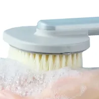 Massage brush Body brush CS96T with a long handle for a shower with a detergent container, Brush LY-588 36 cm with a dispenser for back and body massage