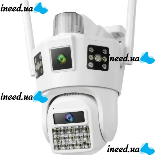 Outdoor Wi-Fi Surveillance Camera with 3 Lenses Smart Camera SD-39 with Motion Sensor, Rotatable Triple Wi-Fi Camera with Night Shooting