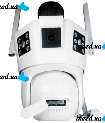Outdoor Wi-Fi Surveillance Camera with 3 Lenses Smart Camera SD-39 with Motion Sensor, Rotatable Triple Wi-Fi Camera with Night Shooting