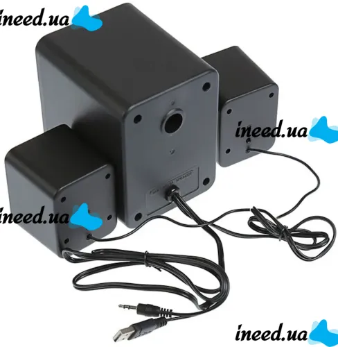 Speaker Mini FT-202 2.1 PC Music Computer Speakers, Speaker System with Subwoofer and 9W Satellites from USB Mini-jack 3.5mm Blue