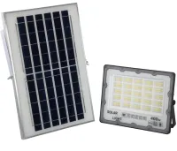 Вуличний настінний світильник прожектор Solar Wall Lamp JX-007 400W на сонячній батареї з пультом, ліхтар з датчиком руху і сонячною панеллю