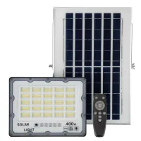 Вуличний настінний світильник прожектор Solar Wall Lamp JX-007 400W на сонячній батареї з пультом, ліхтар з датчиком руху і сонячною панеллю