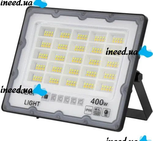Вуличний настінний світильник прожектор Solar Wall Lamp JX-007 400W на сонячній батареї з пультом, ліхтар з датчиком руху і сонячною панеллю