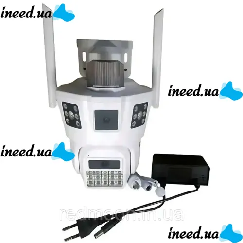 Outdoor Wi-Fi Surveillance Camera with 3 Lenses Smart Camera SD-39 with Motion Sensor, Rotatable Triple Wi-Fi Camera with Night Shooting