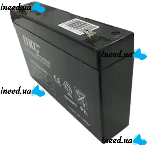 Gel BATTERY UKC 6V 7A lead acid battery