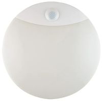 Настінний світлодіодний світильник Sanso LED 15W-NW-SE з датчиком руху, стельовий акумуляторний круглий ліхтар BT001 4000K IP44 на стіну Білий