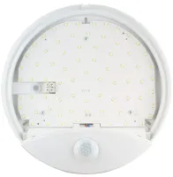 Настінний світлодіодний світильник Sanso LED 15W-NW-SE з датчиком руху, стельовий акумуляторний круглий ліхтар BT001 4000K IP44 на стіну Білий