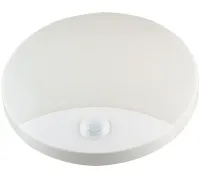 Настінний світлодіодний світильник Sanso LED 15W-NW-SE з датчиком руху, стельовий акумуляторний круглий ліхтар BT001 4000K IP44 на стіну Білий