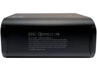 Portable Charger Power Bank KP KG-300 30000 mAh 100W with Flashlight, External Battery Powerbank 30000mAh USB Type-C with Handle Black