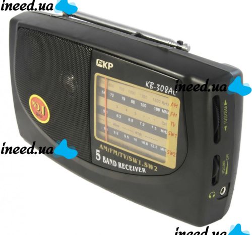 Portable radio Receiver KIPO KB-308AC, wireless battery, FM Radio Receiver