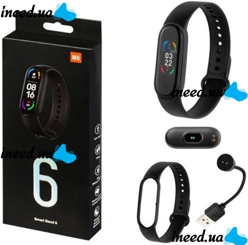 Fitness Bracelet Smart Band M6 black Xiaomi Mi Band 6 Hey Plus Color M6 Pedometer, Blood Pressure and Pulse Measurement black, smart watch, smart watch