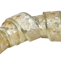 LED garland in the form of a LaceShine ribbon Warm white 5 meters with a pattern of snowflakes on batteries, Christmas ribbon 5m 50 LED diodes Warm white