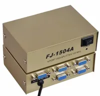 Спліттер VGA KV-FJ1504A Splitter, Комутатор 150MHz 4 Port Чотири порти з адаптером розгалужувач VGA