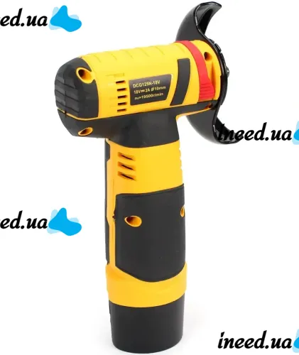 Акумуляторна болгарка шліфувальна машина DeWalt DCG125N на 2 акумулятори 12V 2Ah, Бездротова кутова шліфувальна машина турбінка 75 мм Деволт в кейсі