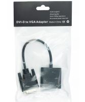 Моніторний адаптер, перехідник U - 993 DVI - D на VGA, мультимедійний Конвертер для відеокарти DVI2VGA - 01 на кабелі 1080p 0.13 m Чорний